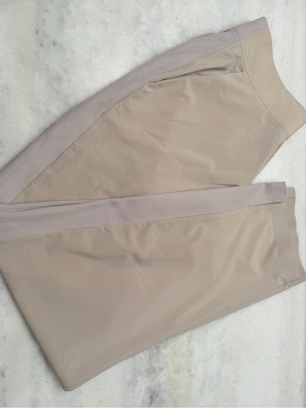 Athleta Ribbed Side-Panel lightweight pants in Taupe